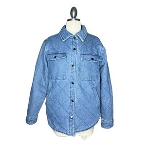 Denim blvd los angeles REGULAR WASH QUILTED DENIM SHACKET sz medium